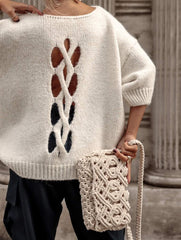 Bluza dama ivory cu model pe spate - mauri.ro (2)