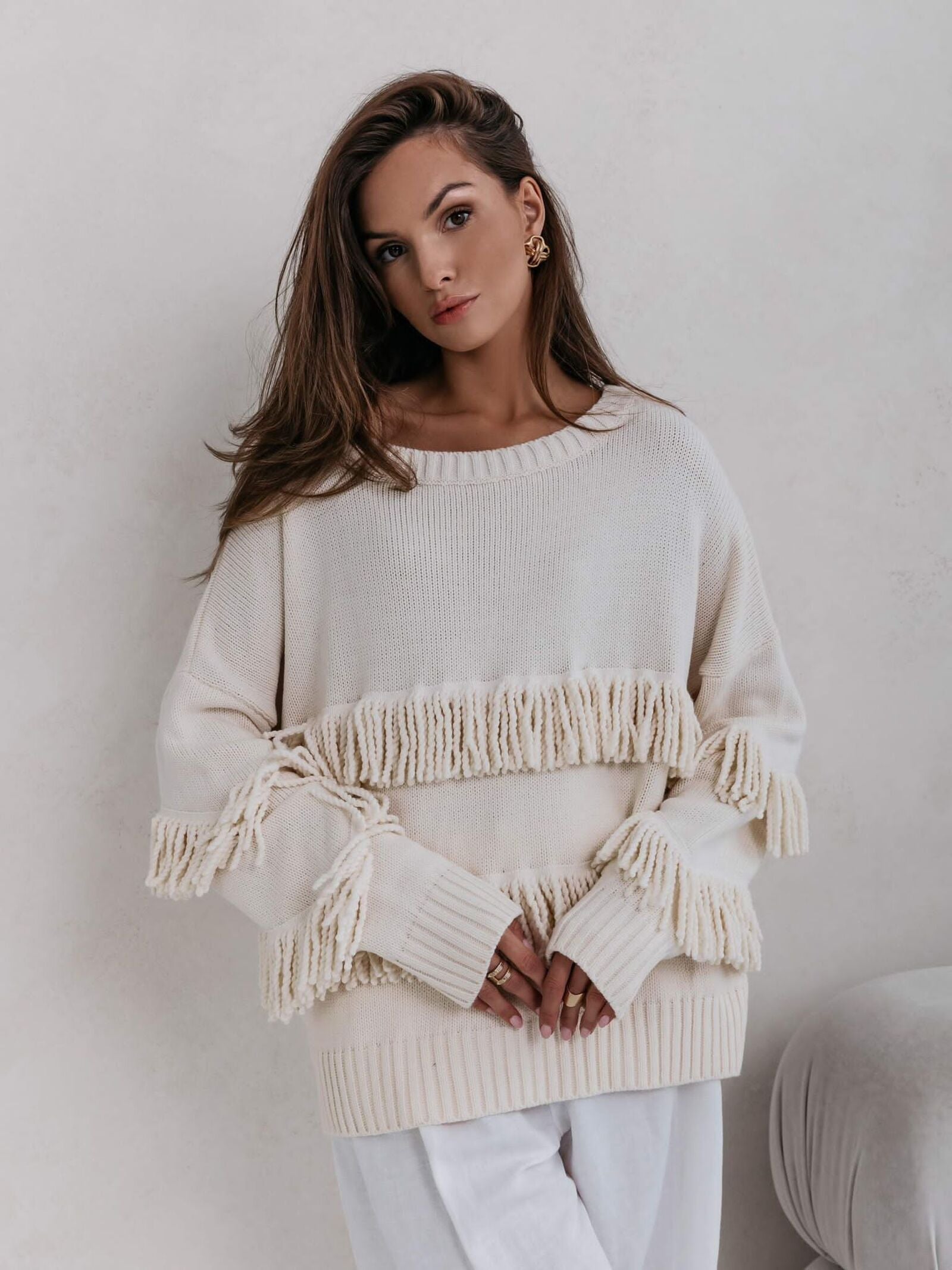 bluza-dama-cu-ciucuri-bej (5)