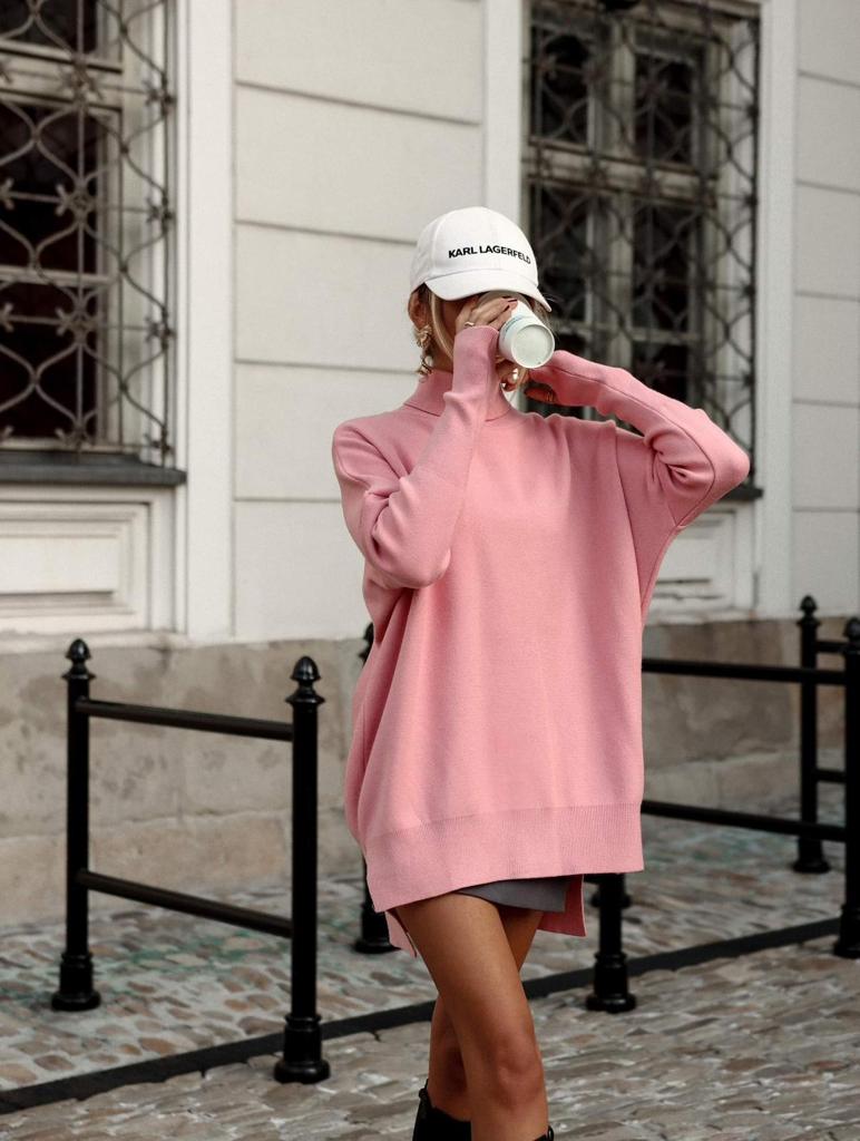 bluza-dama-lunga-oversized-roz-pudra
