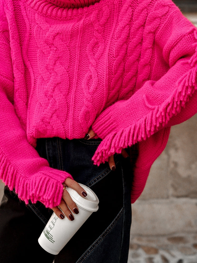 bluza-dama-cu-ciucuri-fucsia