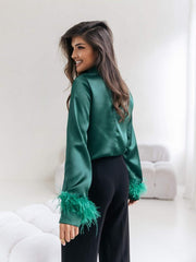 camasa-dama-eleganta-verde-cu-pene-la-maneci (2)