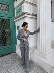 Sacou dama elegant gri - mauri.ro (2)