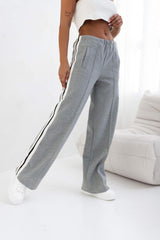 Costum dama gri sacou tip jacheta si pantalon - mauri.ro (2)