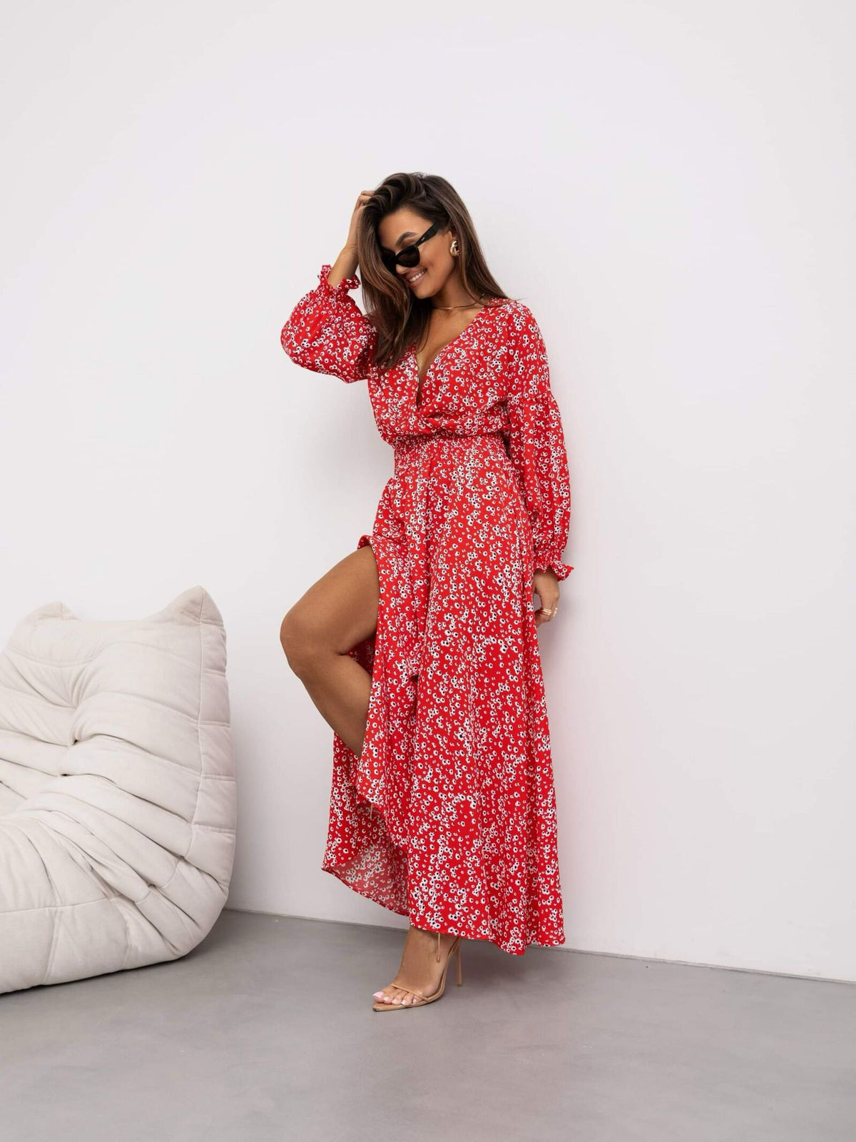 Rochie-dama-de-zi-lunga-rosie