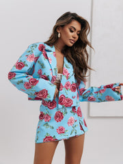Costum-dama-fusta-pantalon-si-sacou-albastru-floral (3)