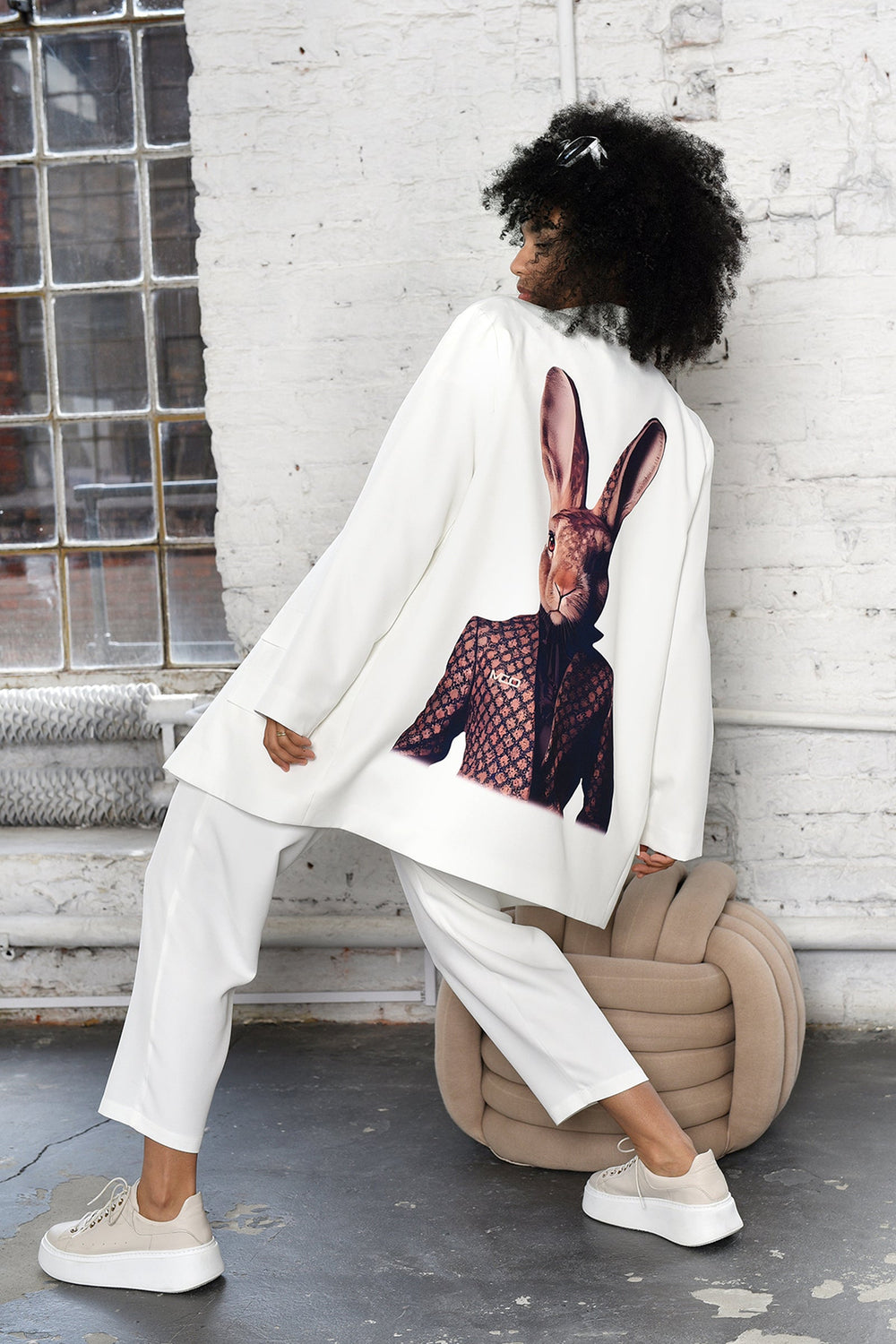 Sacou dama oversized Maryna Fancy Owl - mauri.ro (3)