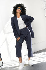 Pantaloni Maryna Gri - mauri.ro (1)