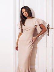 Rochie dama eleganta bej Joseph - mauri.ro (1)