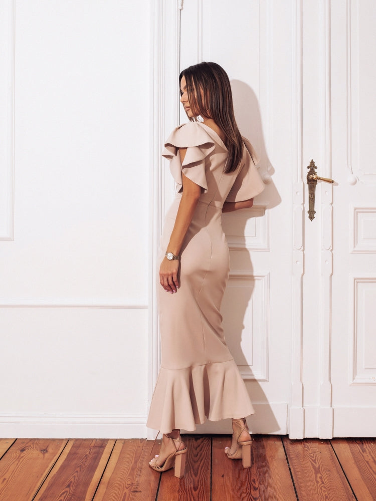 Rochie dama eleganta bej Joseph - mauri.ro (5)