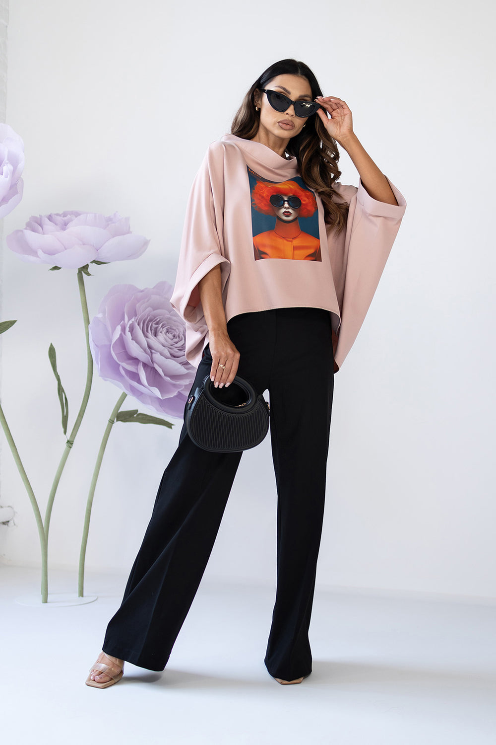 Bluza-cu-maneci-scurte-powder-pink-Cat