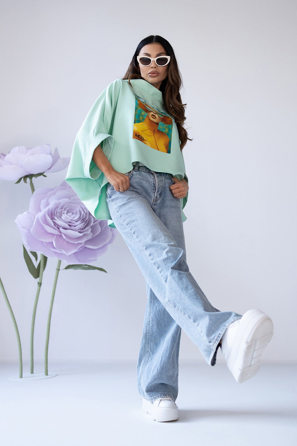 Bluza-cu-maneci-scurte-turquiose-Woman (2)
