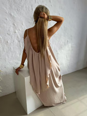Rochie lunga bej Belinda - mauri.ro (3)