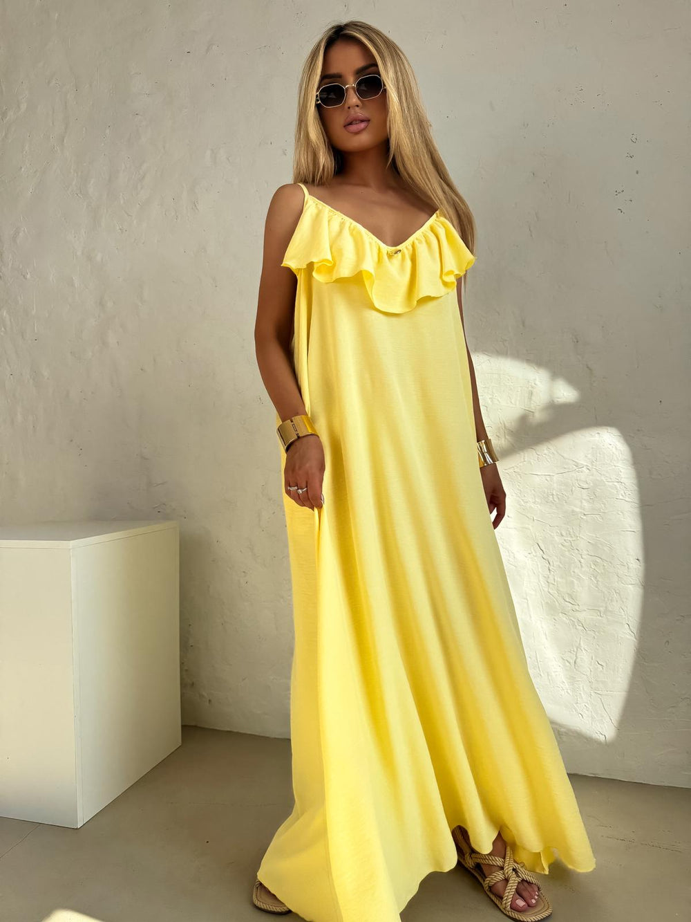Rochie lunga bej Belinda - mauri.ro (4)