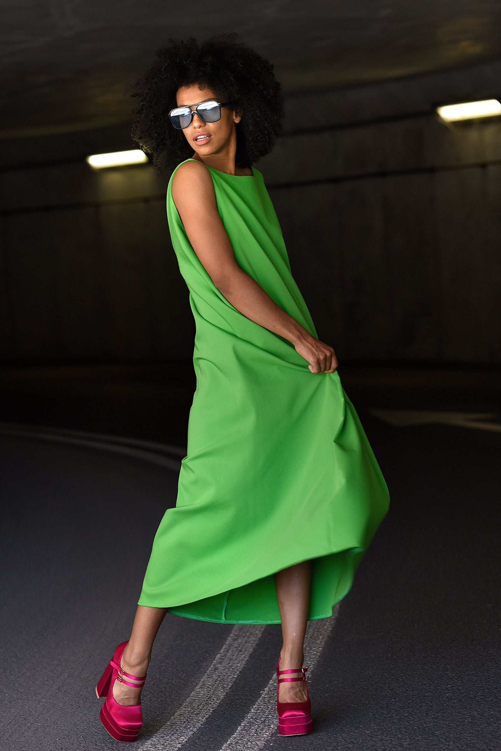 Rochie verde Victoria - mauri.ro (2)