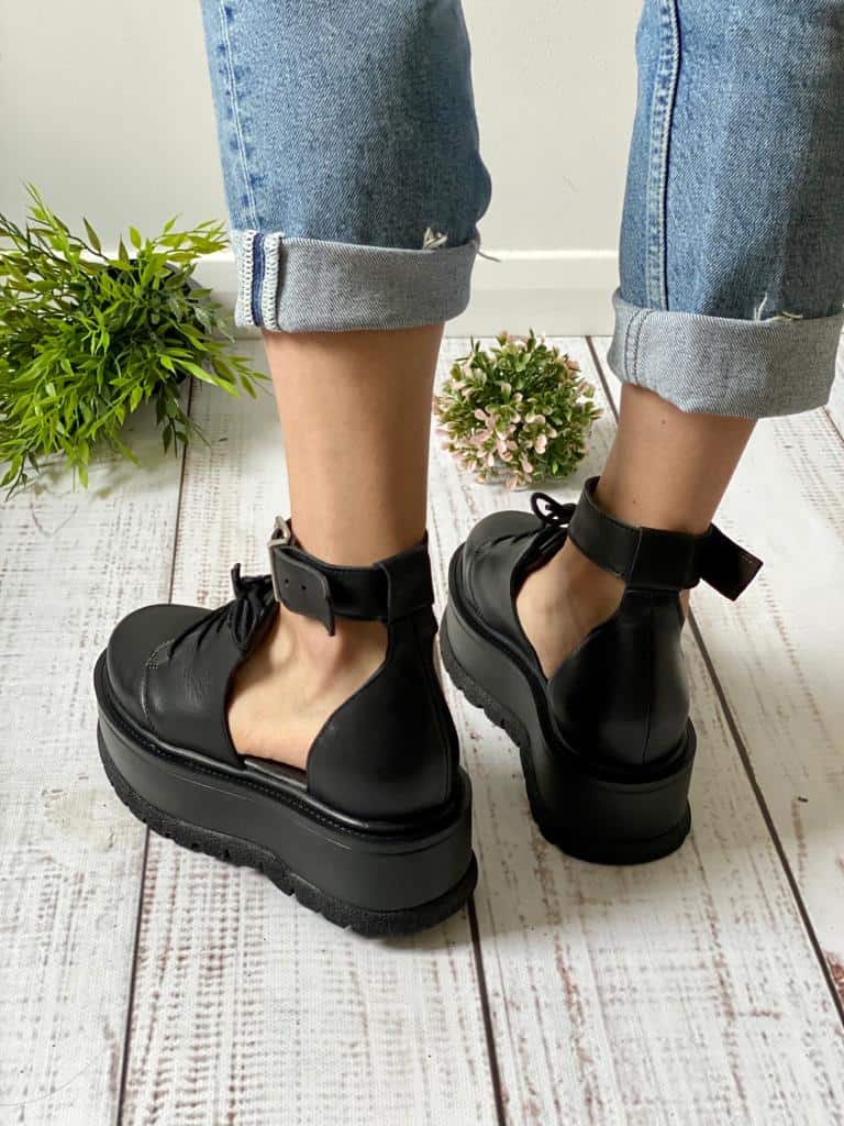 Pantofi din piele naturala Catina Black - mauri.ro (2)