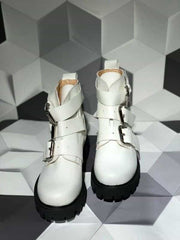 Ghete din piele naturala Celine White - mauri.ro (2)
