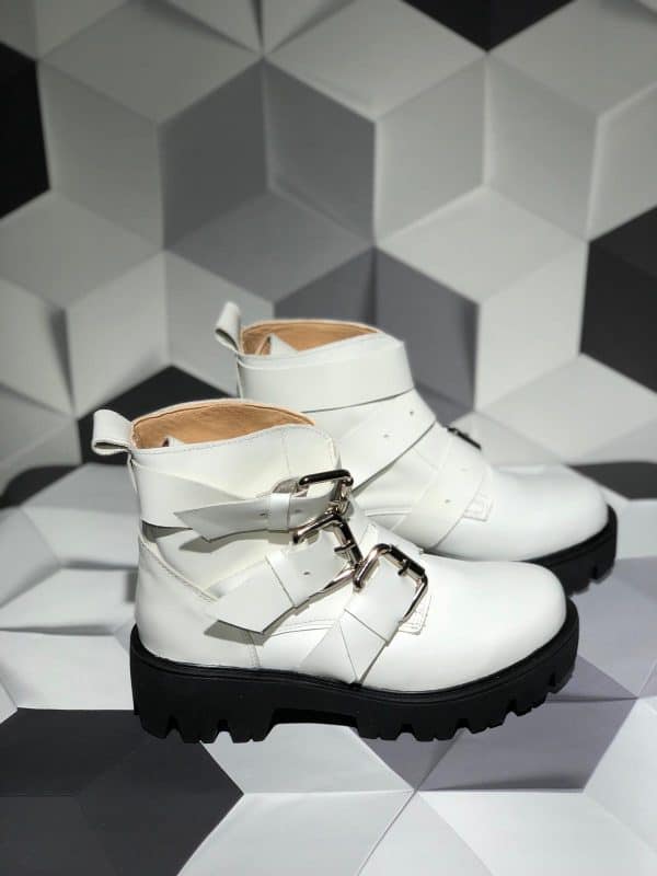 Ghete din piele naturala Celine White - mauri.ro (1)