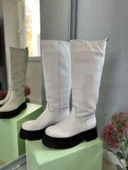 Cizme din piele naturala Korio White - mauri.ro (1)