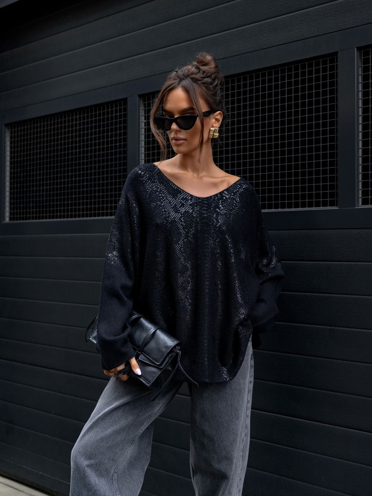 Bluza negru/argintiu Cielo - mauri.ro (3)