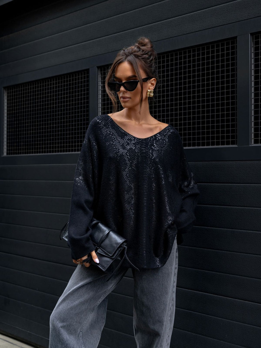 Bluza negru/argintiu Cielo - mauri.ro (3)