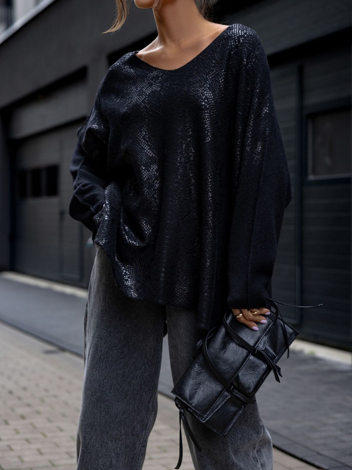 Bluza negru/argintiu Cielo - mauri.ro (2)