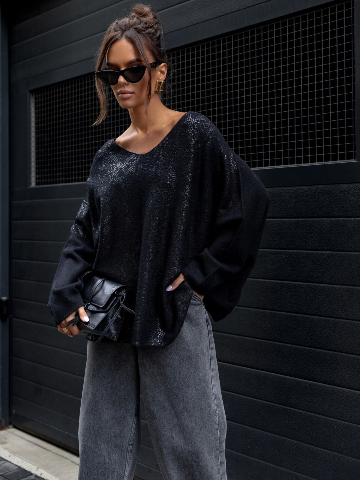 Bluza negru/argintiu Cielo - mauri.ro (1)