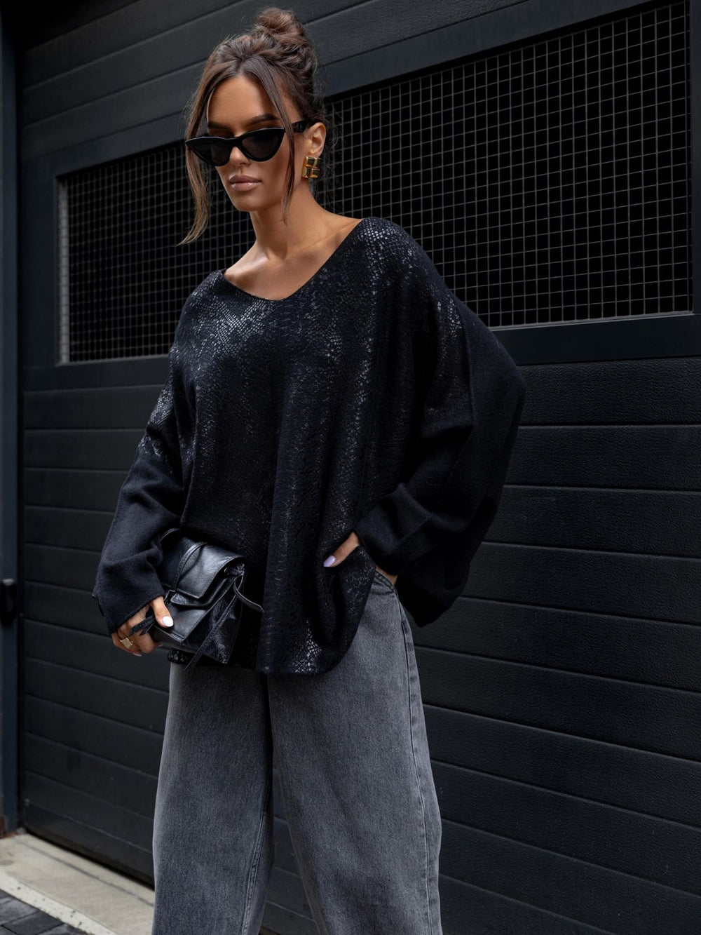 Bluza negru/argintiu Cielo - mauri.ro (1)