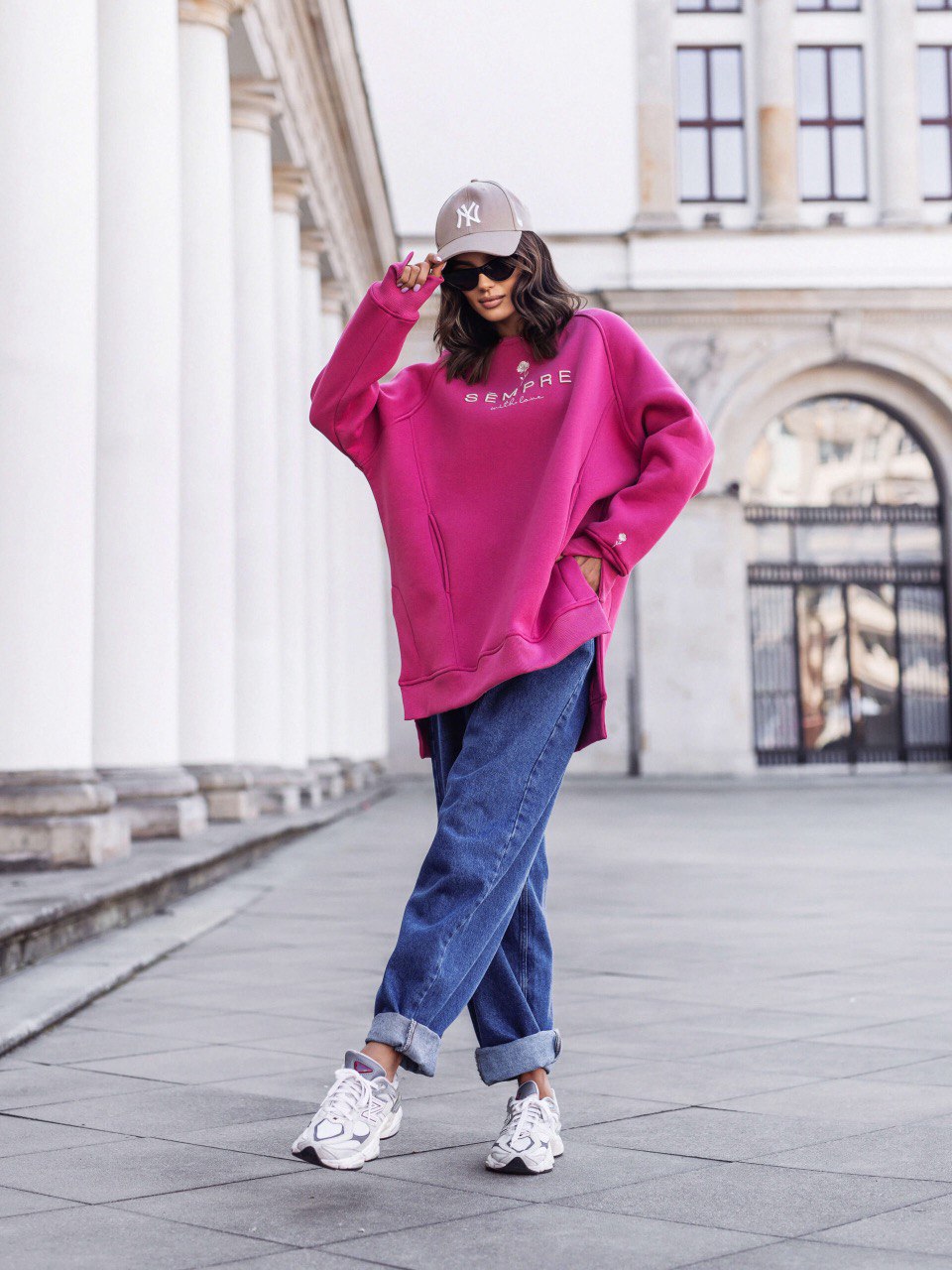 Bluza-oversized-FUCSIA-Bessy (2)