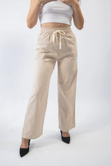 Pantaloni de In Wide Leg Cream