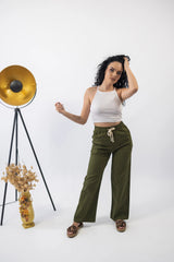 Pantaloni de In Wide Leg Verzi
