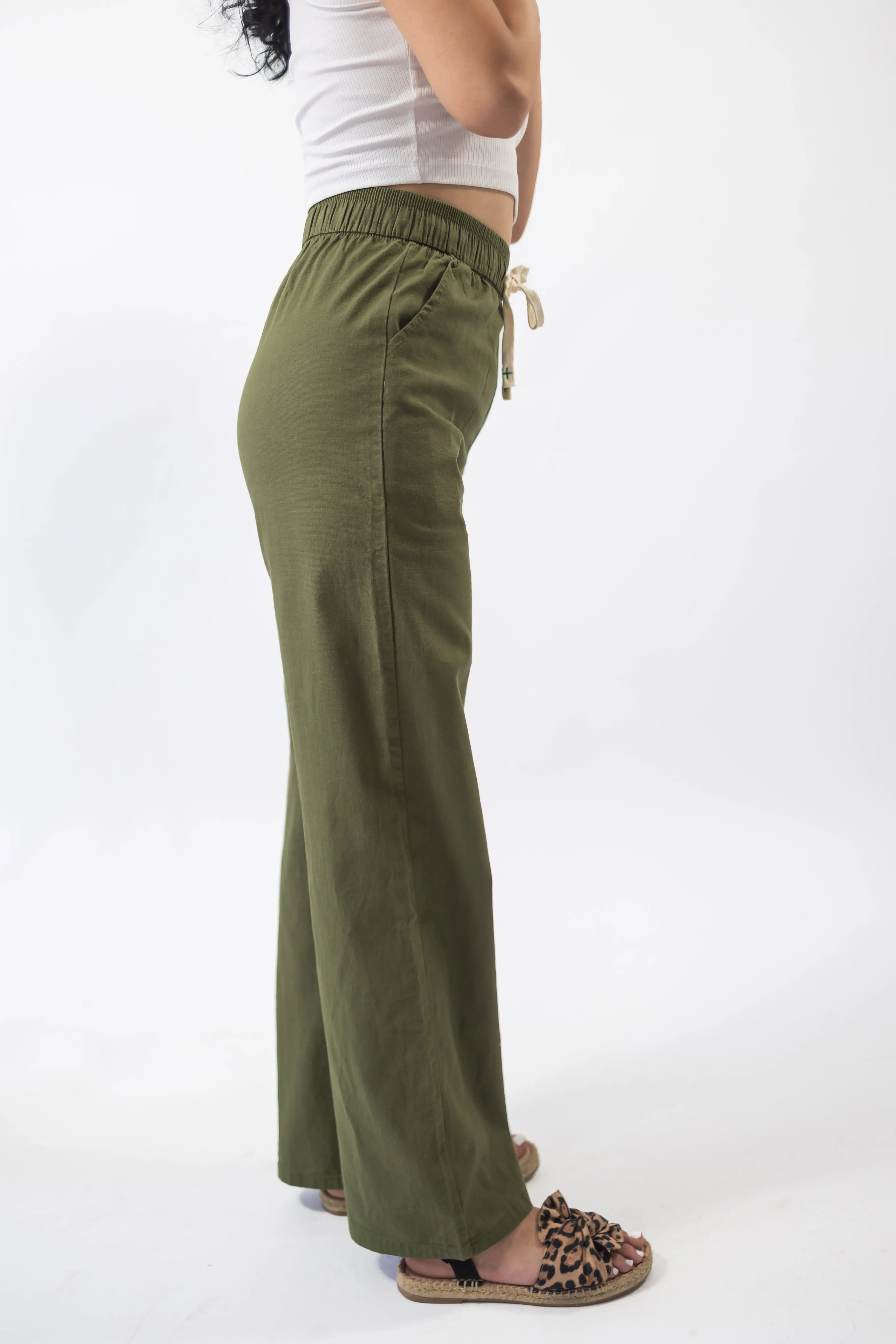 Pantaloni de In Wide Leg Verzi