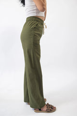 Pantaloni de In Wide Leg Verzi