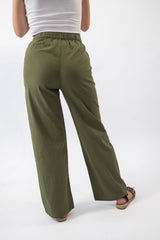 Pantaloni de In Wide Leg Verzi