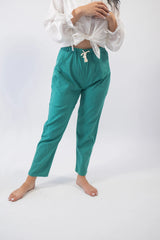 Pantaloni de In Conici Verde-Turcoaz