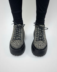 Sneakers din piele naturala print Easy