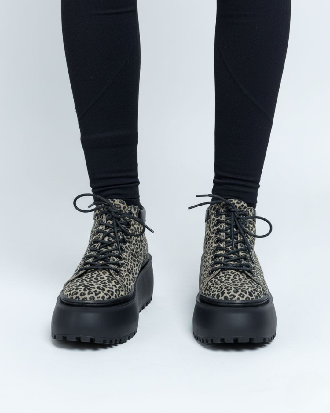 Sneakers din piele naturala print Easy