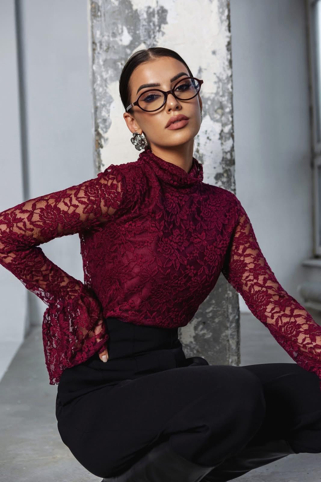 Bluza burgundi Aisha