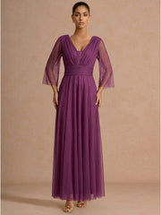 Rochie lunga Mathilde fuchsia