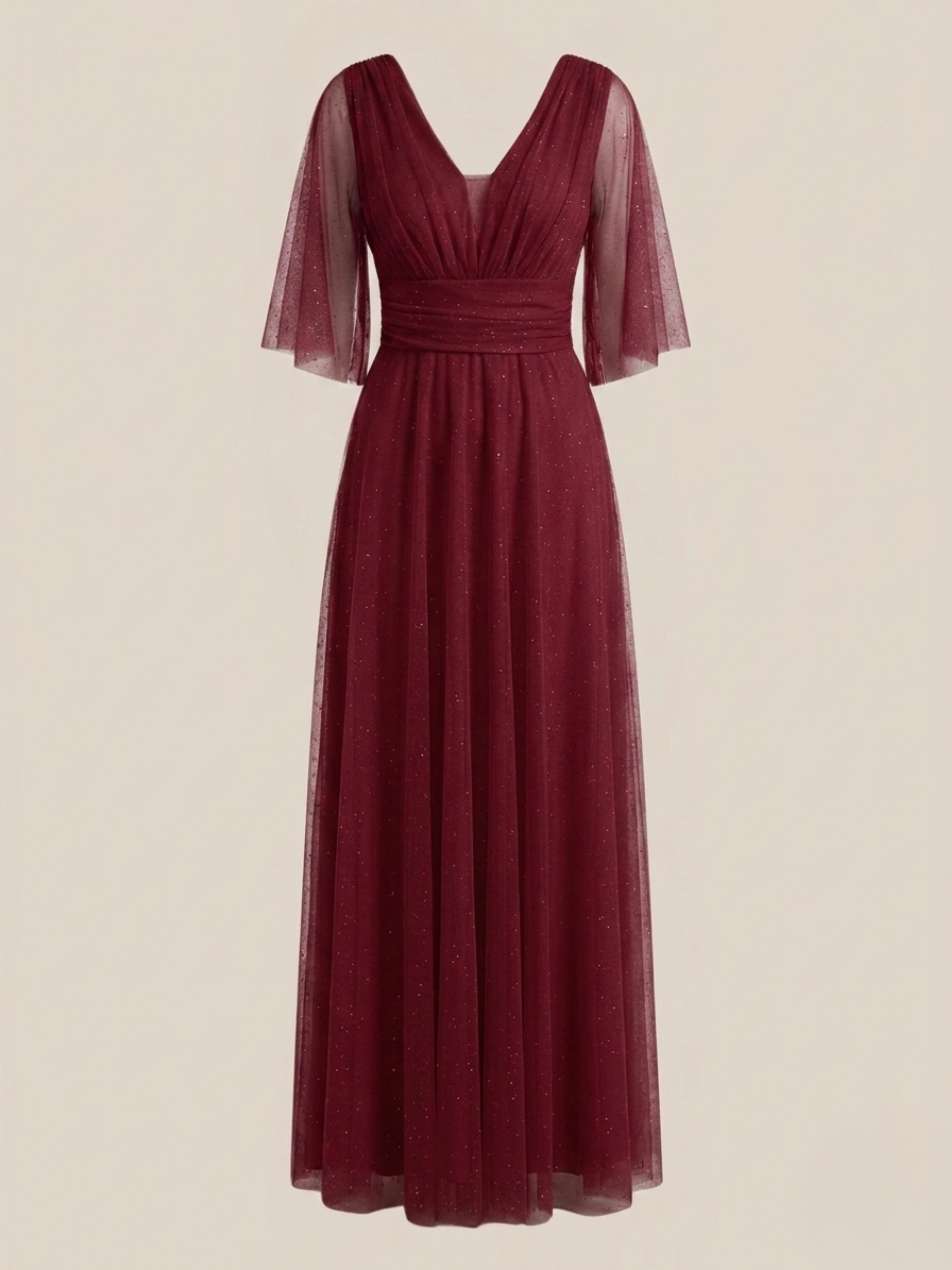 Rochie lunga Mathilde rosie