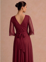 Rochie lunga Mathilde rosie