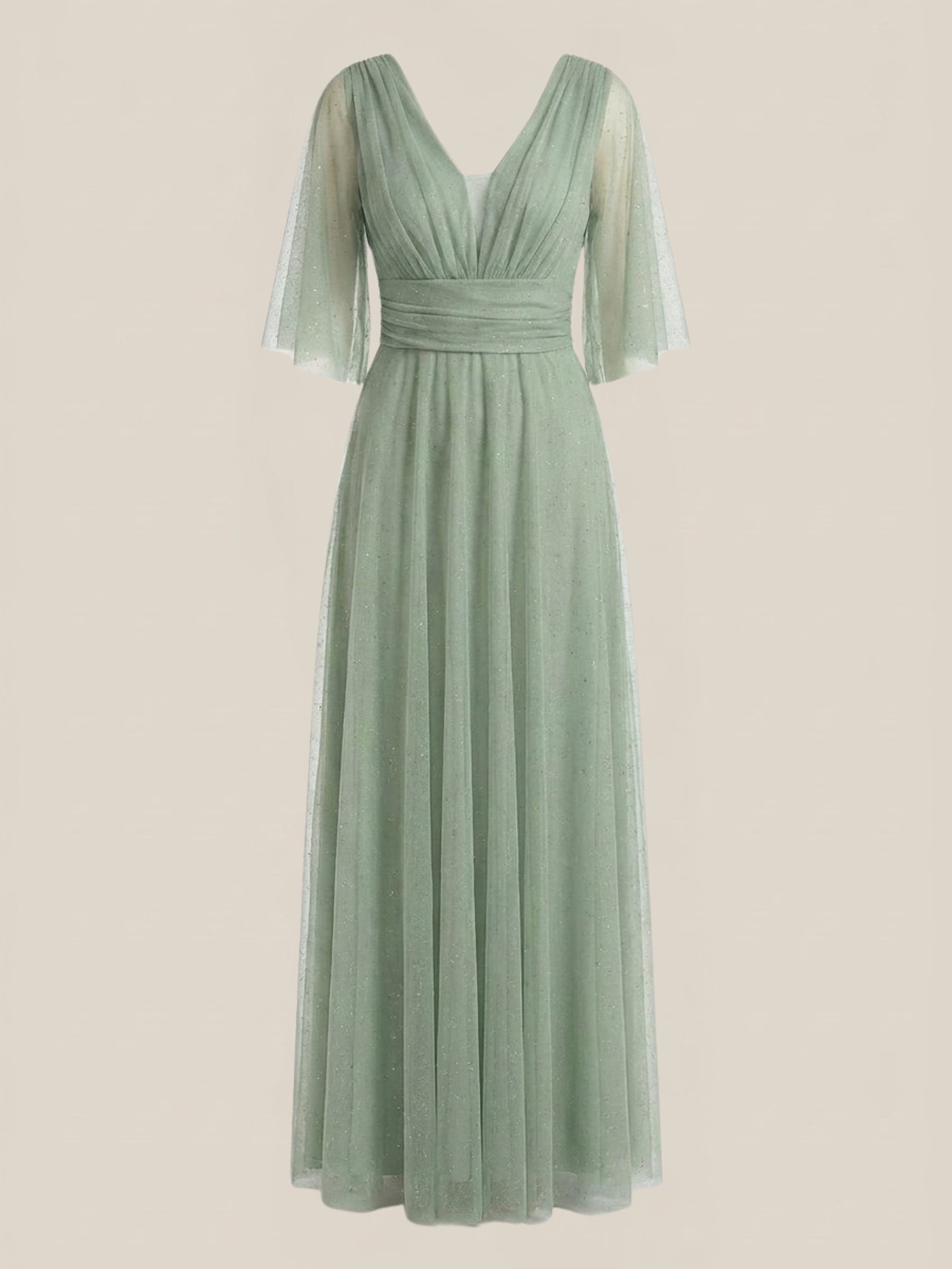 Rochie lunga Mathilde verde