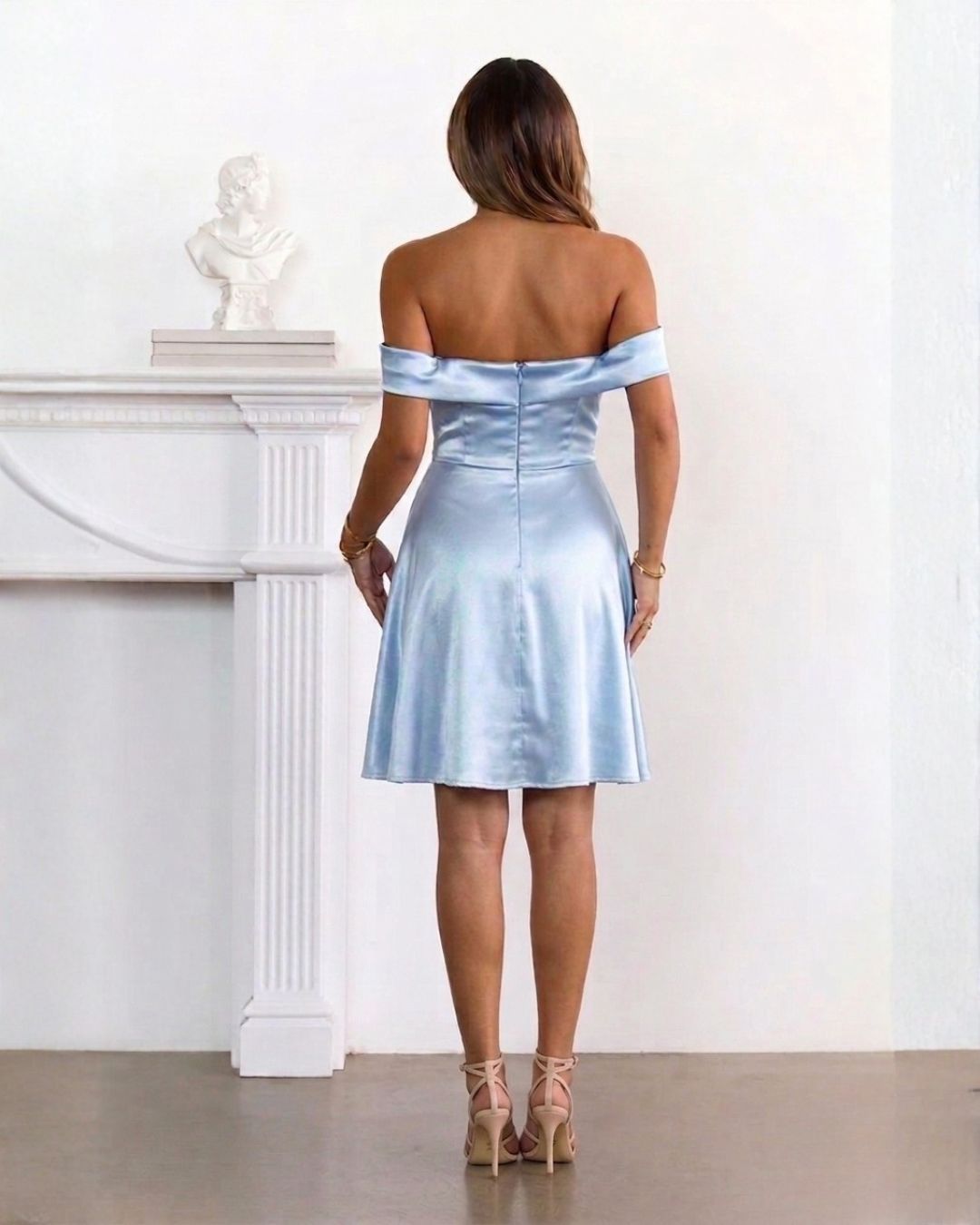 Rochie scurta Sophia baby blue
