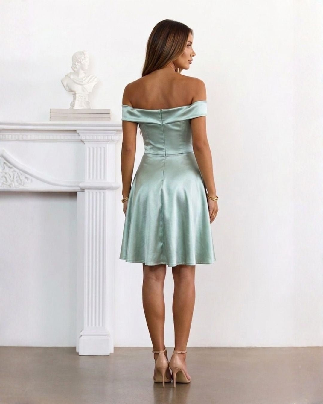 Rochie scurta Sophia verde