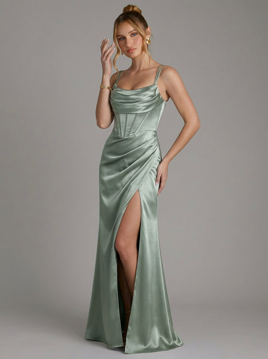Rochie tip corset Sienna verde