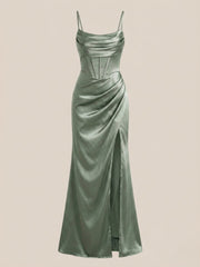 Rochie tip corset Sienna verde