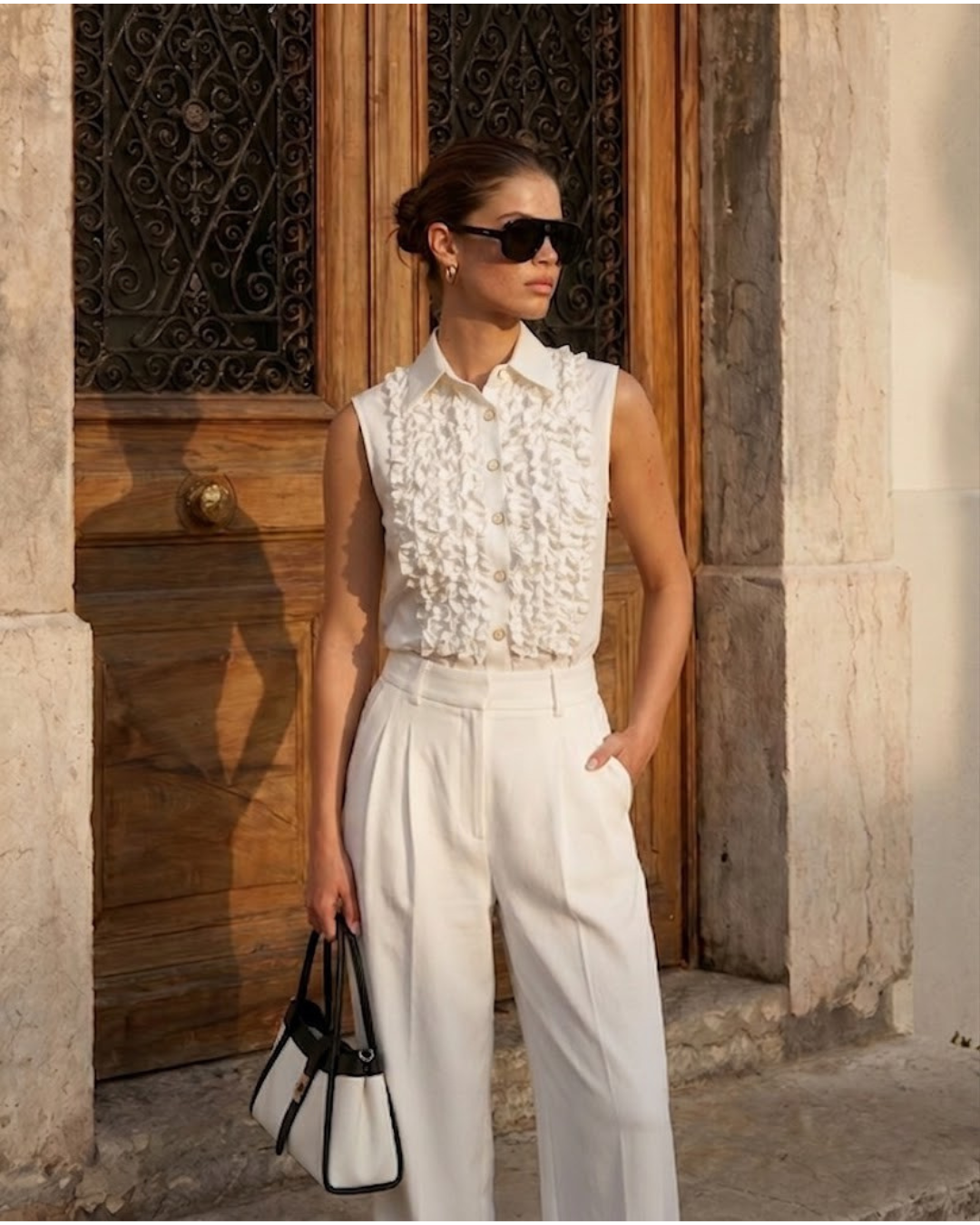 Top dama alb elegant