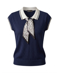 Tricou Velouria Bleumarin