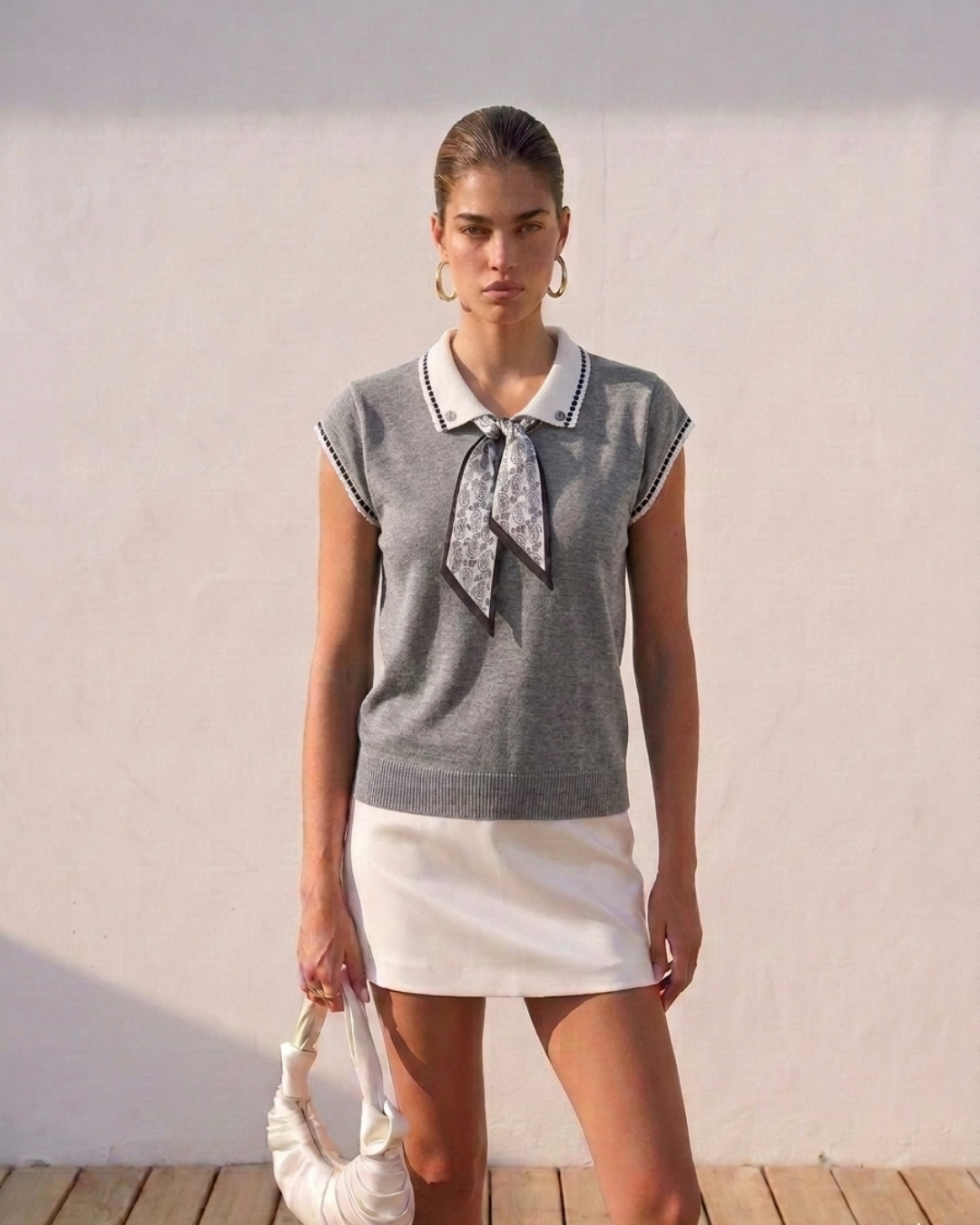 Tricou Velouria Gri