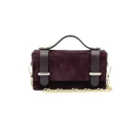 geanta din piele naturala visiniu Becca